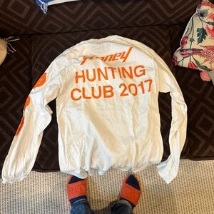 Post Malone Hunting Club Shirt White Long Sleeve